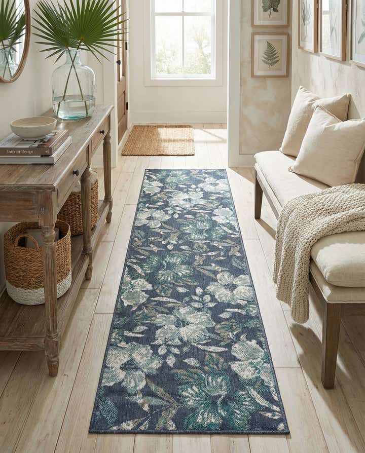 2' x 8' Easy-Clean Coastal Indoor / Outdoor Runner Rug