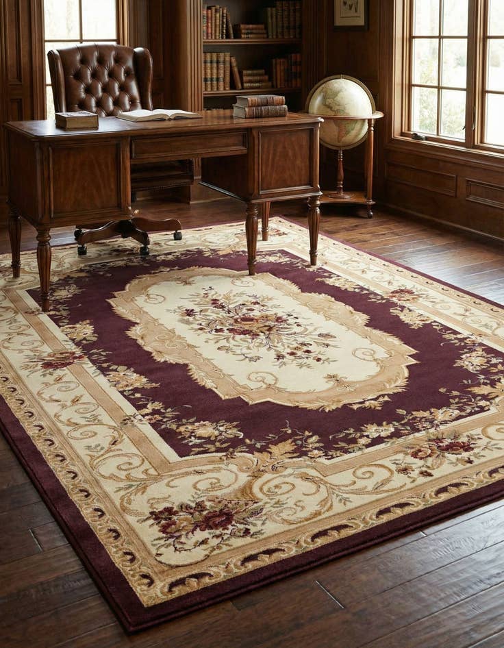 Detail image of 9' x 12' Classic Aubusson Rug