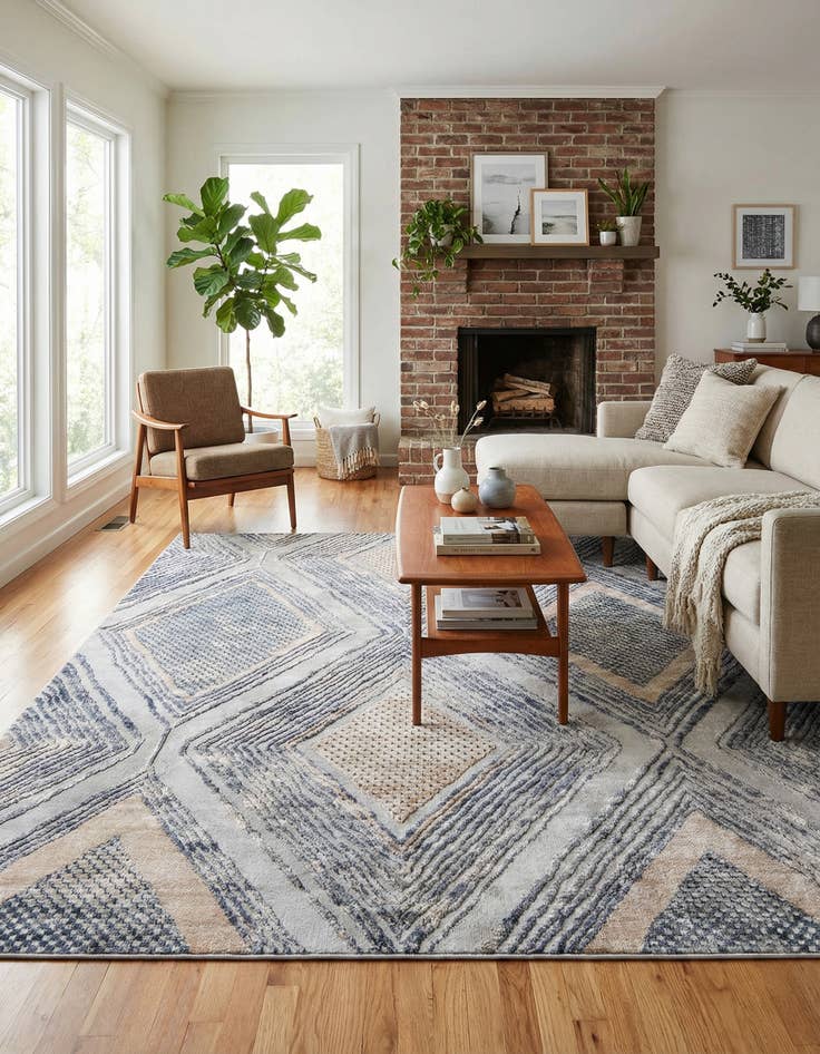 Detail image of 7' 10 x 7' 10 Caspian Square Rug