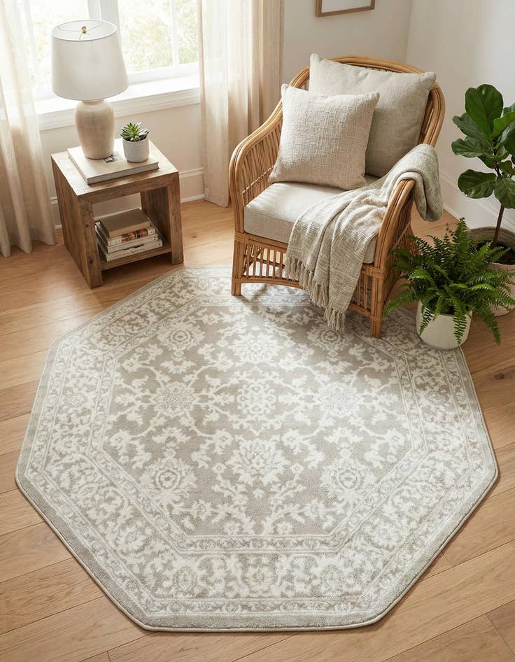 Detail image of 5' 3 x 5' 3 Charlotte Octagon Rug