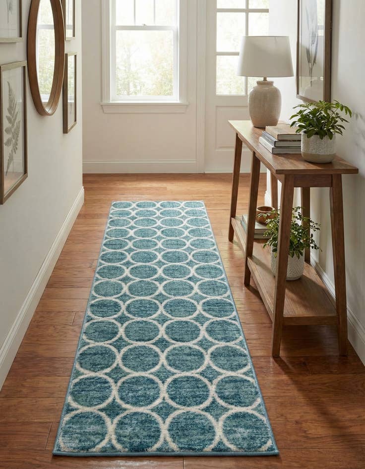 Detail image of  2' x 8' Lattice Trellis Runner Rug