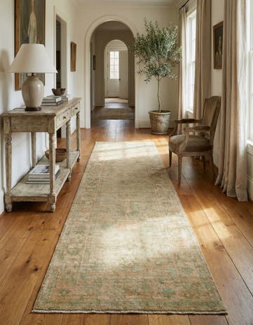 2' 10 x 9' 5 Hand Knotted Oushak Wool Runner Rug
