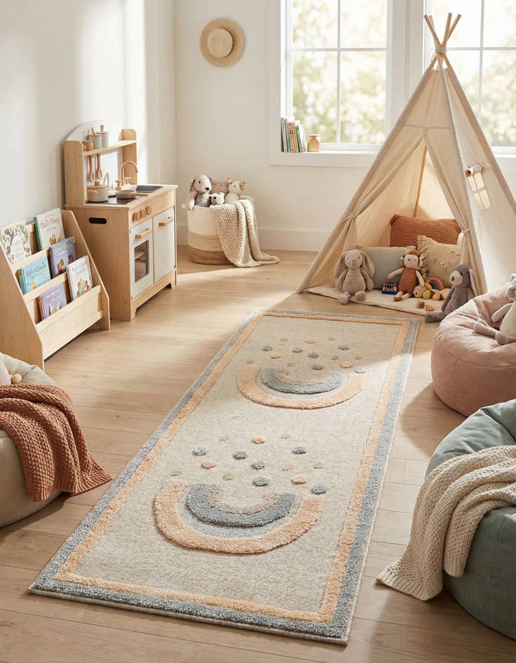 Detail image of 2' 7 x 6' Whimsy Kids Runner Rug