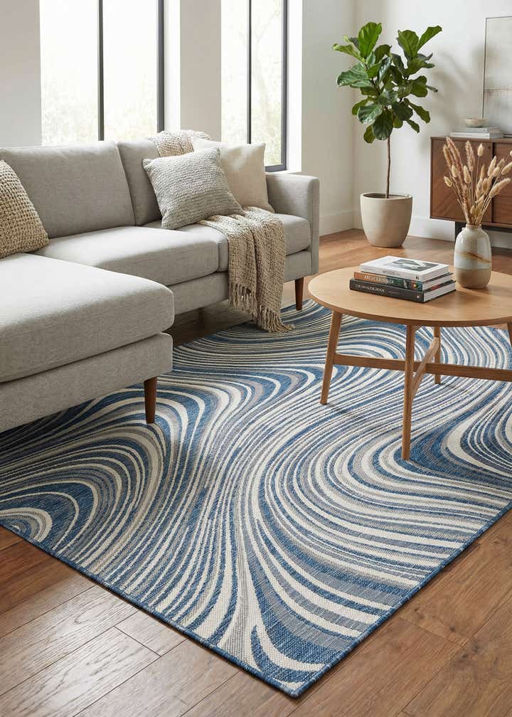 5' 3 x 8' Easy-Clean Modern Indoor / Outdoor Rug