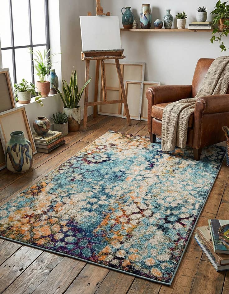 Detail image of 3' 3 x 5' 3 Washable Carnevale Rug