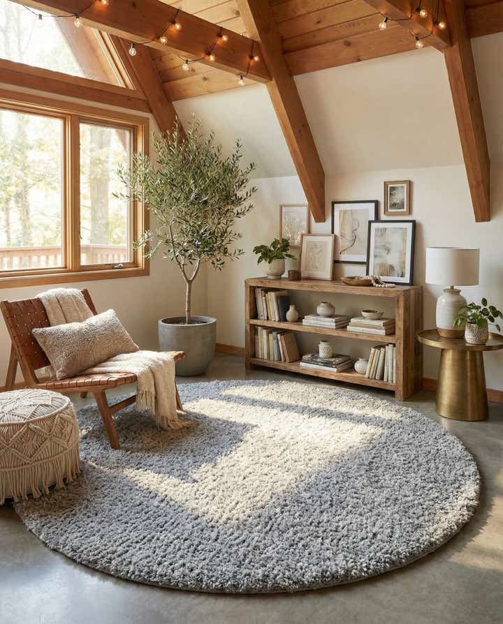 10' x 10' Zermatt Shag Round Rug