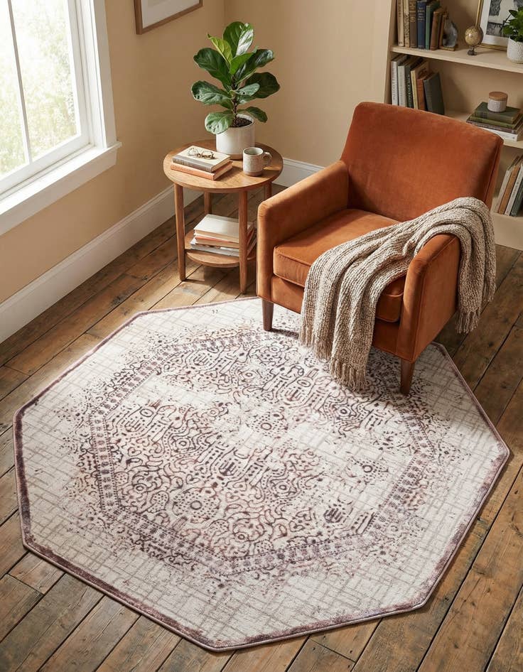 Detail image of 5' 3 x 5' 3 Derbyshire Octagon Rug