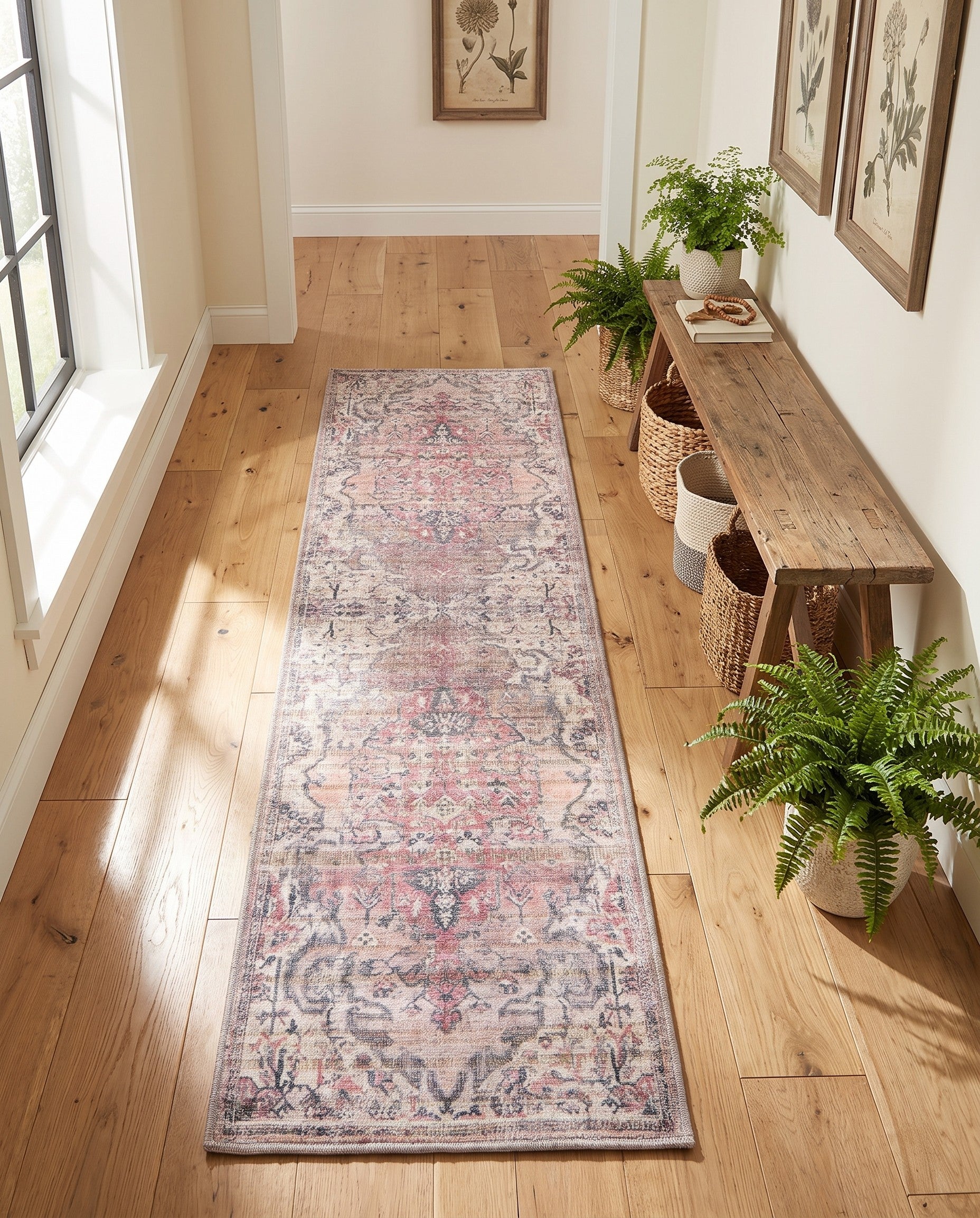 2' x 7' Washable Nostalgia Runner Rug