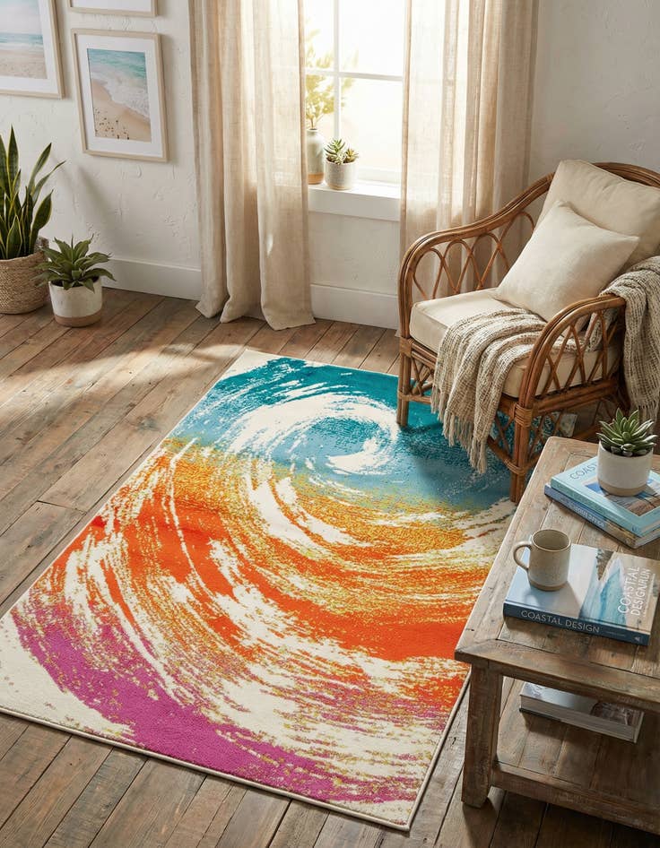 Detail image of Jane Seymour 4' x 6' Open Hearts Rug