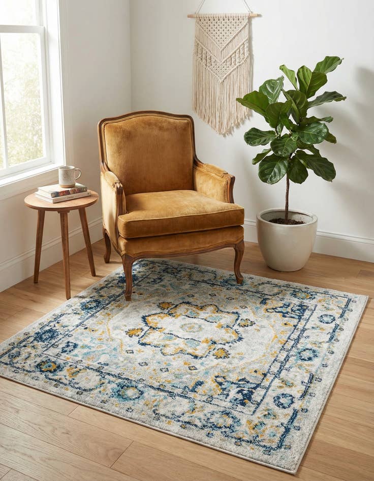 Detail image of 4' x 4' Madeline Vintage Square Rug