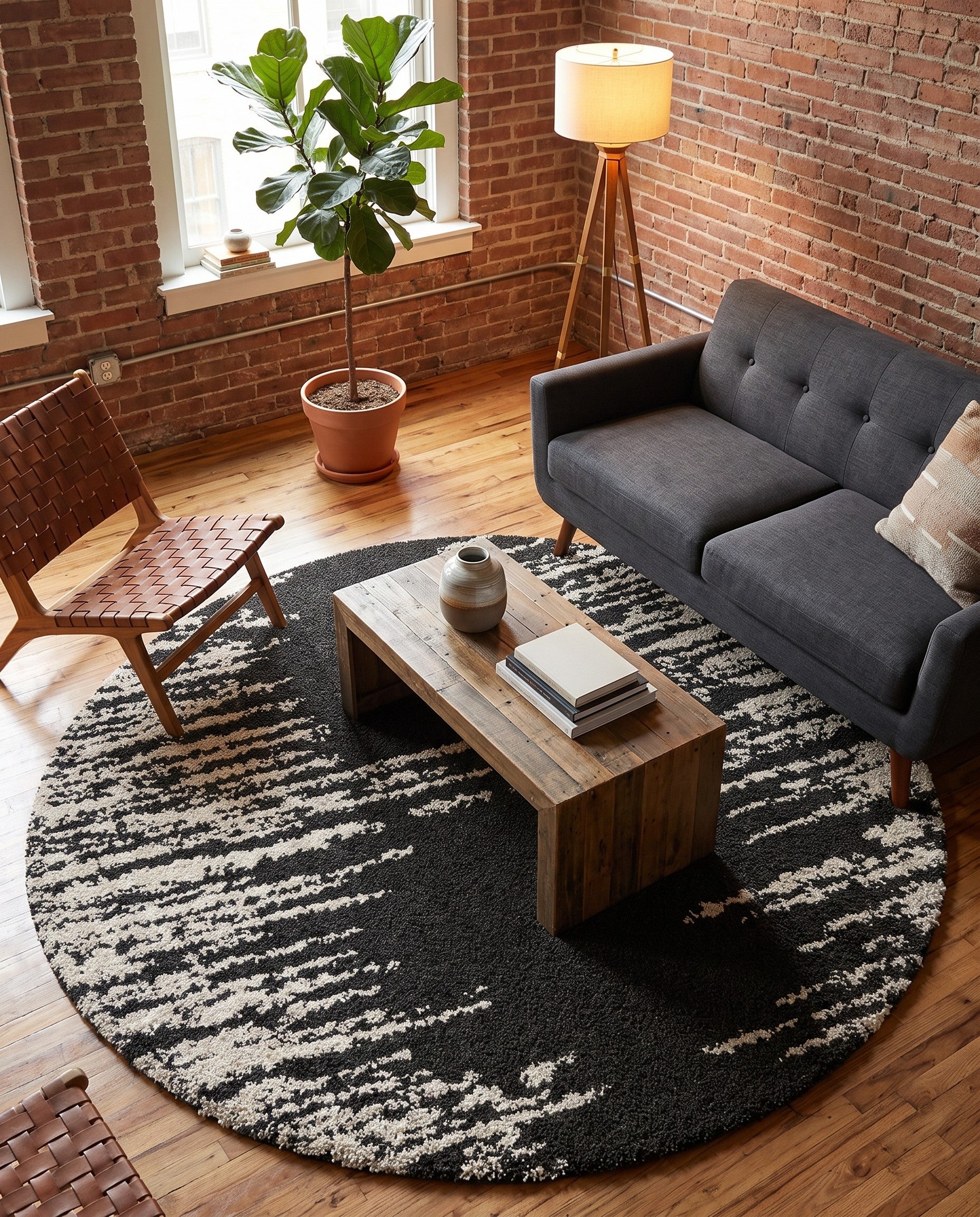 6' x 6' Serenity Shag Round Rug