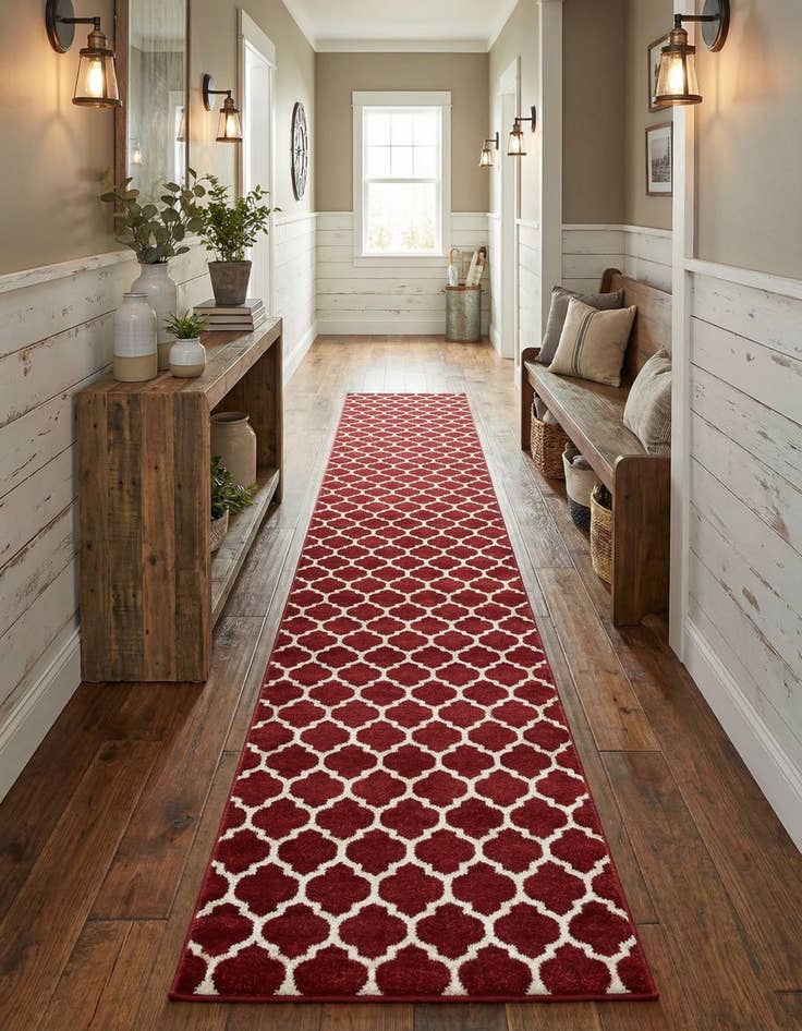 Detail image of 2' 7 x 16' 5 Trellis Runner Rug