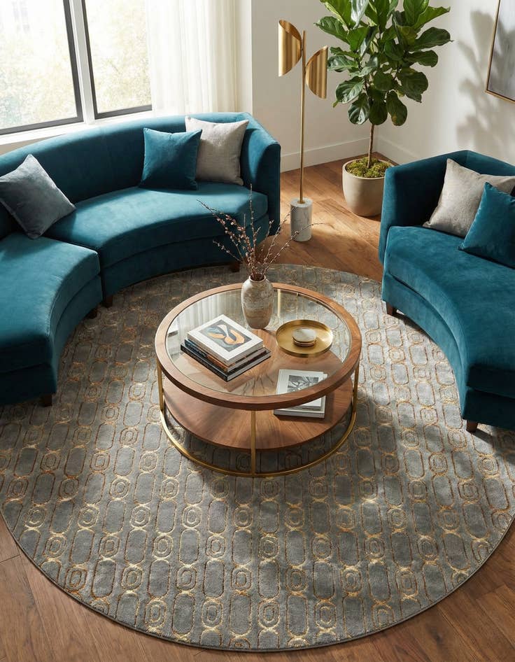 Detail image of 10' x 10' Vogue Geo Round Rug