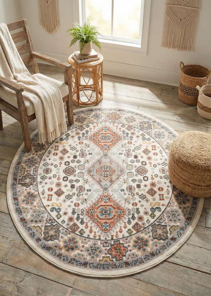 5' 3 x 5' 3 Kamala Washable Round Rug