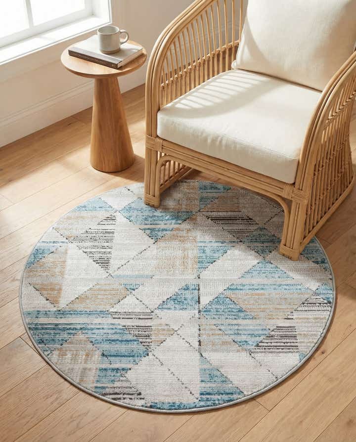 3' 3 x 3' 3 Leipzig Round Rug