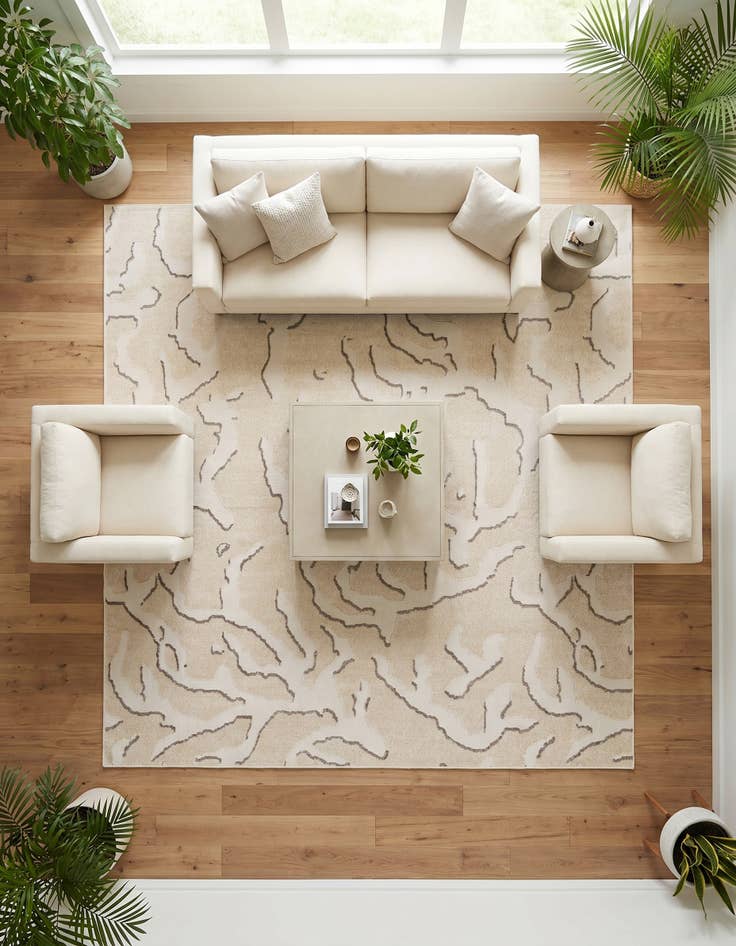 Detail image of 10' x 10' Easy-Clean Sabrina Soto Indoor / Outdoor Square Rug