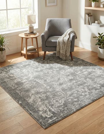 Gray Oregon Square Rug