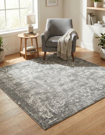 Gray Oregon Square Rug