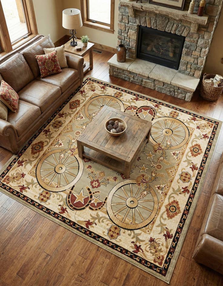 Detail image of 7' 10 x 7' 10 Pioneer Square Rug