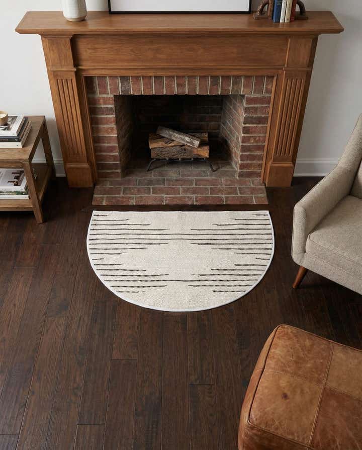 2' 2 x 3' 7 Hand Woven Chindi Cotton Hearth Rug