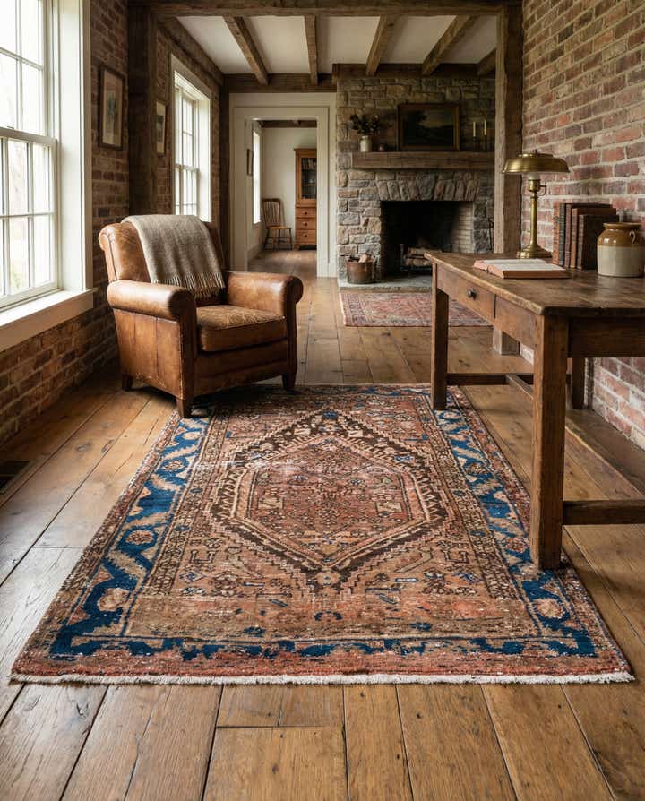 3' 8 x 5' 2 Hand Knotted Ultra Vintage Persian Wool Rug