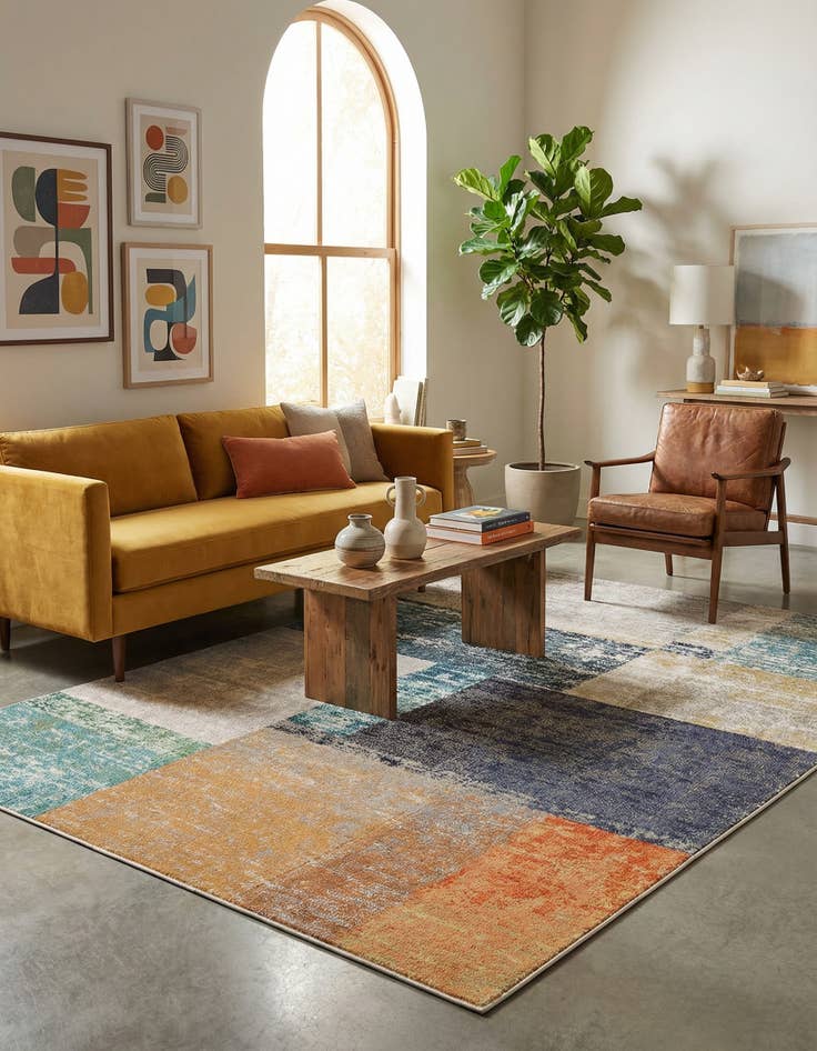 Detail image of 6' x 9' Washable Vivid Rug