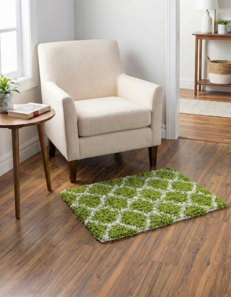 Detail image of 2' x 3' Trellis Shag Rug