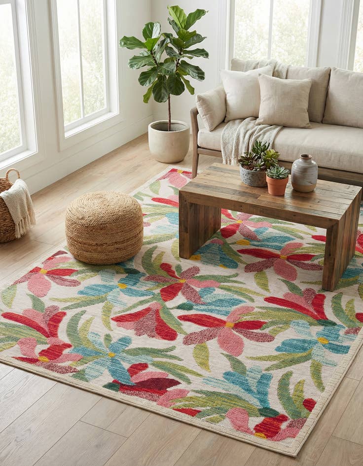 Detail image of 7' 10 x 10' Easy-Clean Casablanca Indoor / Outdoor Rug