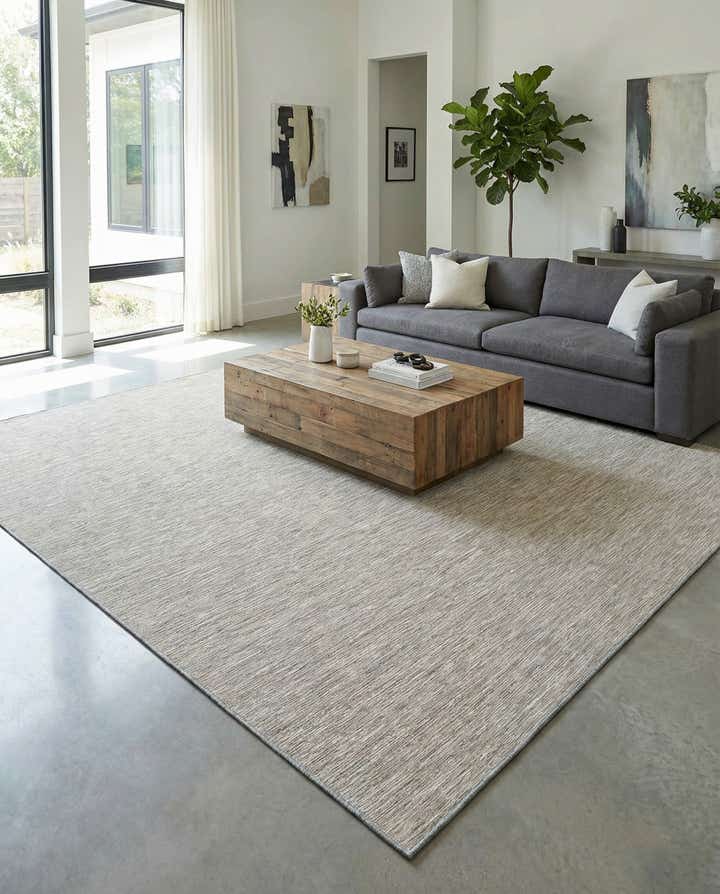 10' 2 x 10' 3 Easy-Clean Solid Indoor / Outdoor Square Rug