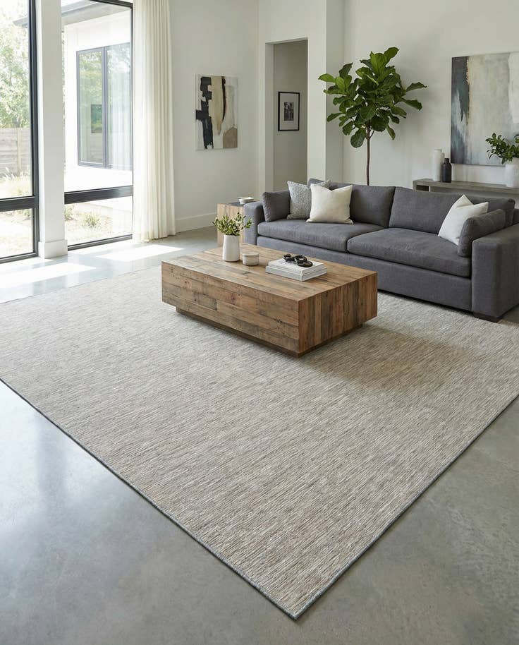 Detail image of 10' 2 x 10' 3 Easy-Clean Solid Indoor / Outdoor Square Rug