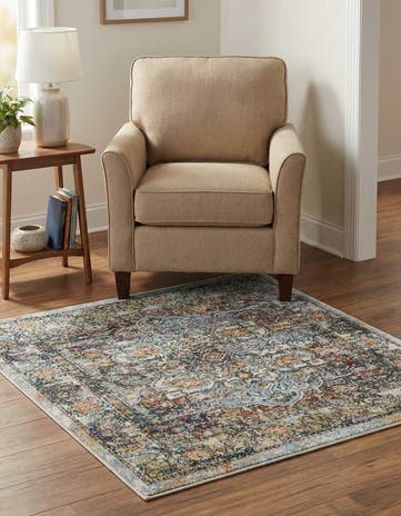 Ivory Isabella Square Rug