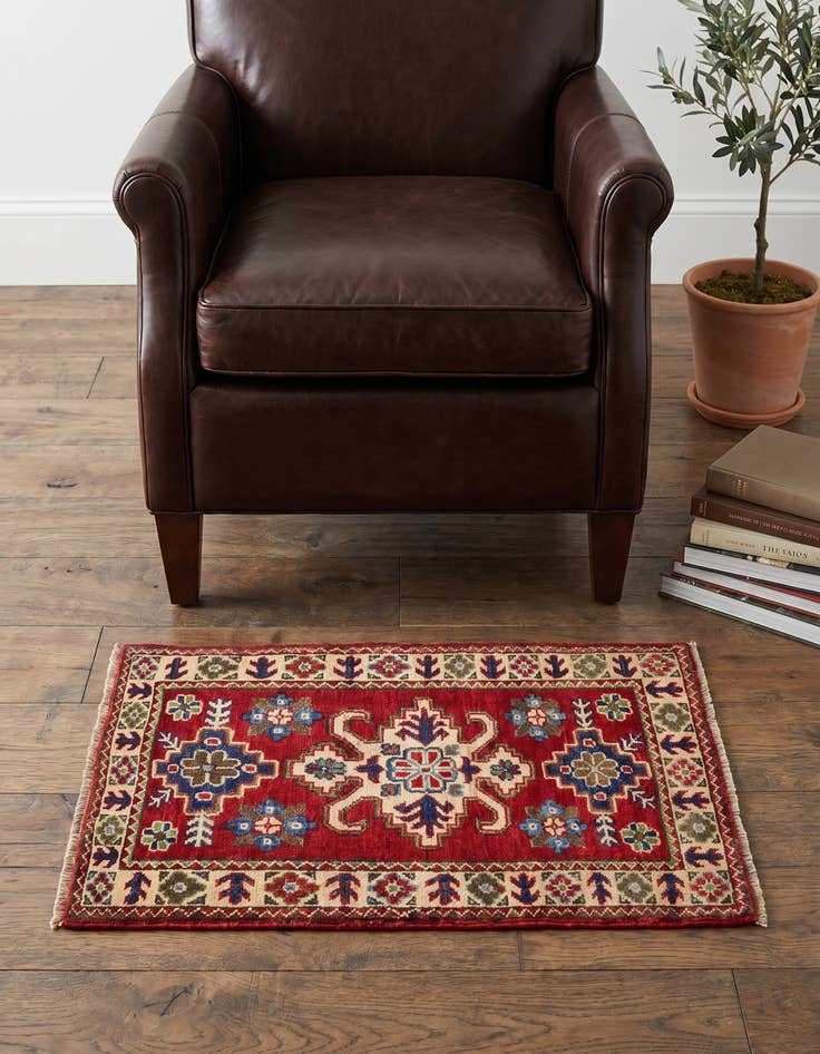Detail image of 2' x 3' 3 Hand Knotted Kazak Rug
