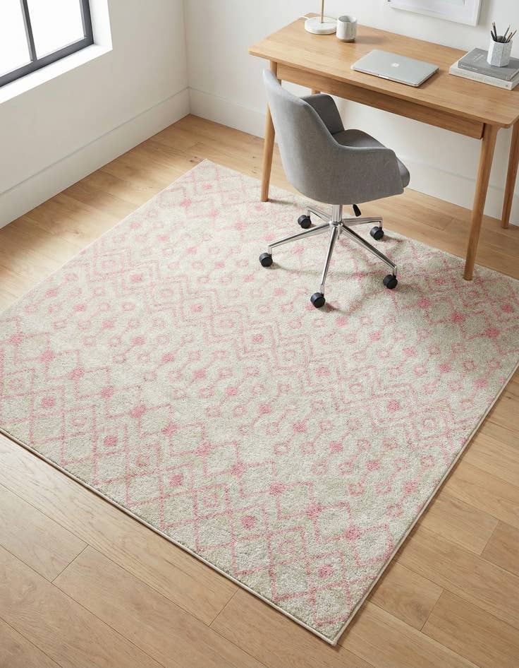 Detail image of 5' 3 x 5' 3 Moroccan Trellis Square Rug