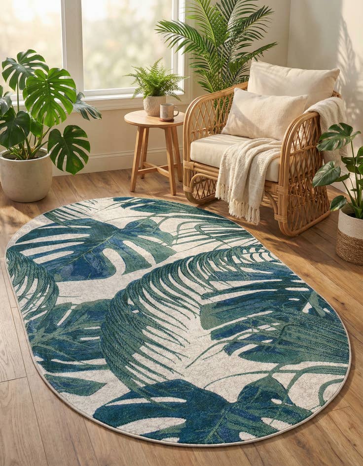 Detail image of 4' x 6' Blossom Oval Rug