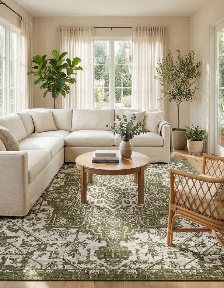 Detail image of 10' 8 x 10' 8 Washable Jill Zarin Dubai Indoor / Outdoor Square Rug