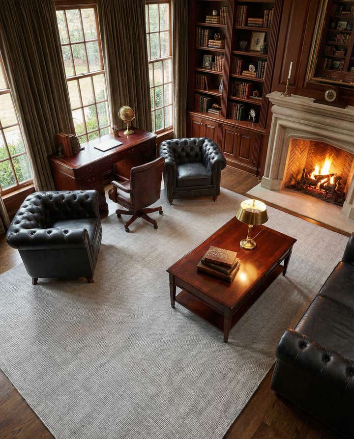 7' 10 x 11' Hand Woven Jill Zarin English Manor Farmhouse Wool Rug