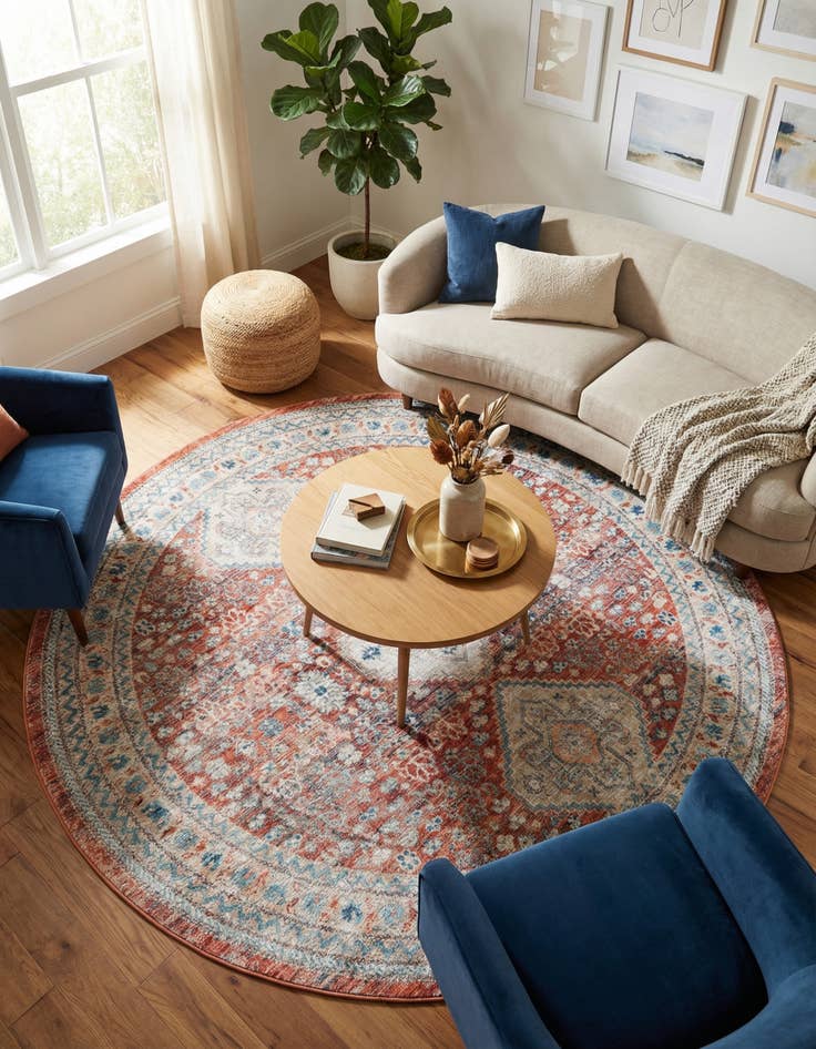 Detail image of 7' x 7' Newport Round Rug