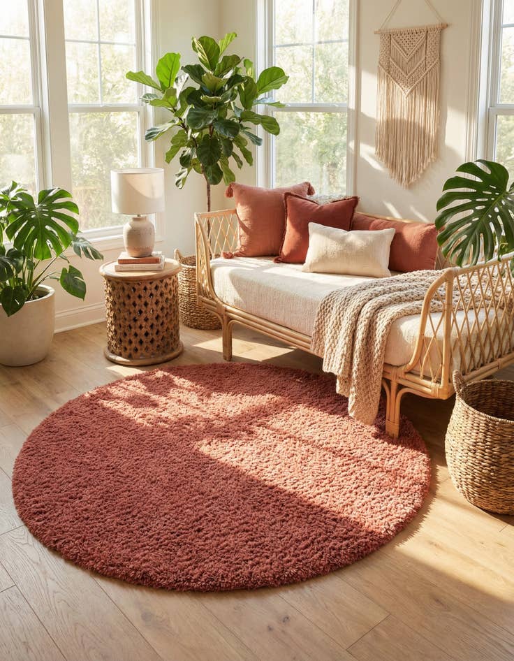 Detail image of 6' x 6' Infinity Shag Round Rug