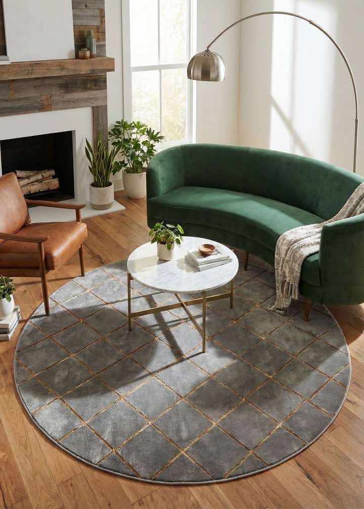 7' 10 x 7' 10 Vogue Geo Round Rug