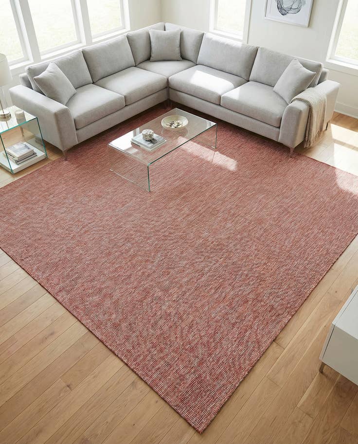 Detail image of 10' 8 x 10' 8 Easy-Clean Solid Indoor / Outdoor Square Rug