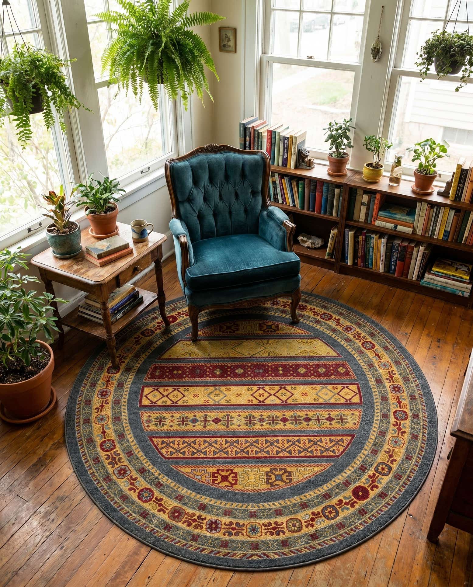6' 1 x 6' 1 Kashkuli Gabbeh Round Rug
