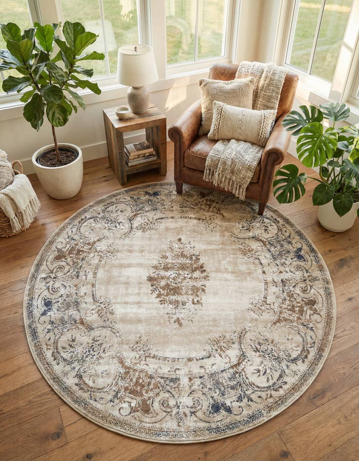 Detail image of 7' 10 x 7' 10 Villa Round Rug