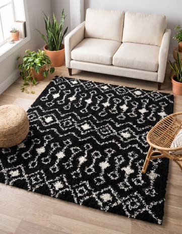 6' x 6' Moroccan Trellis Shag Square Rug