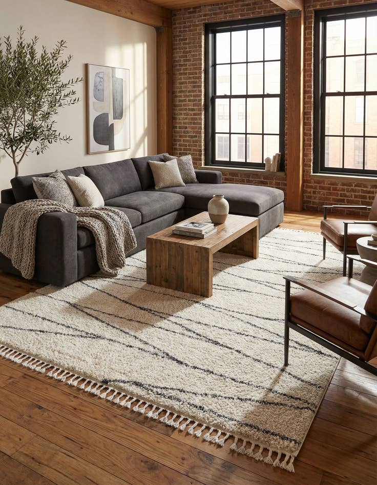 Detail image of 10' x 14' Serenity Shag Rug