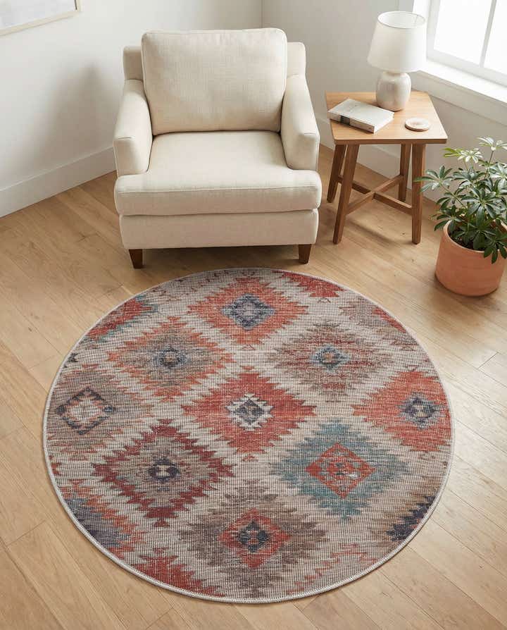 4' x 4' Washable Sisu Round Rug