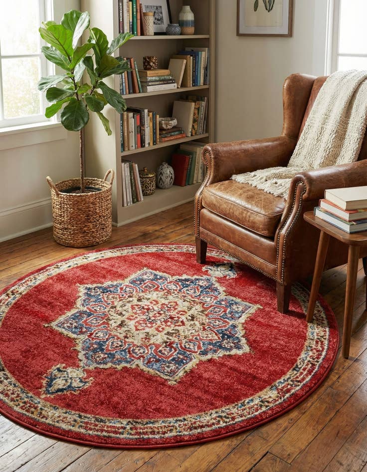 Detail image of 4' x 4' Arcadia Round Rug