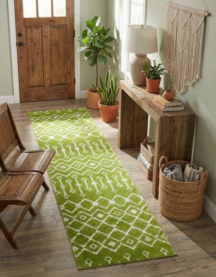 Detail image of 2' 6 x 8' 2 Kasbah Trellis Runner Rug