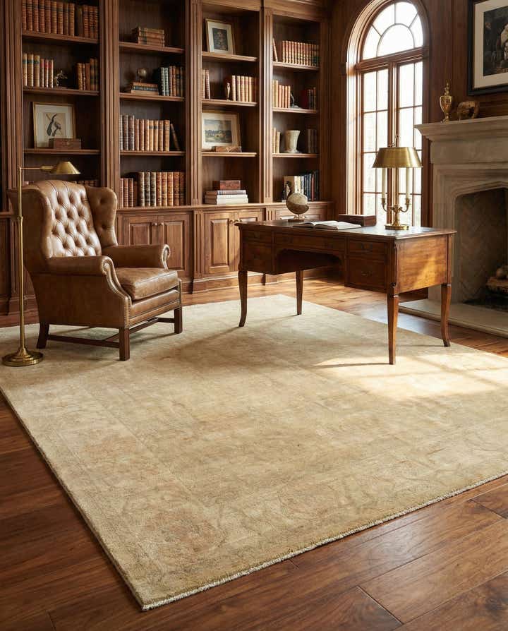 8' 2 x 9' 8 Hand Knotted Oushak Wool Rug