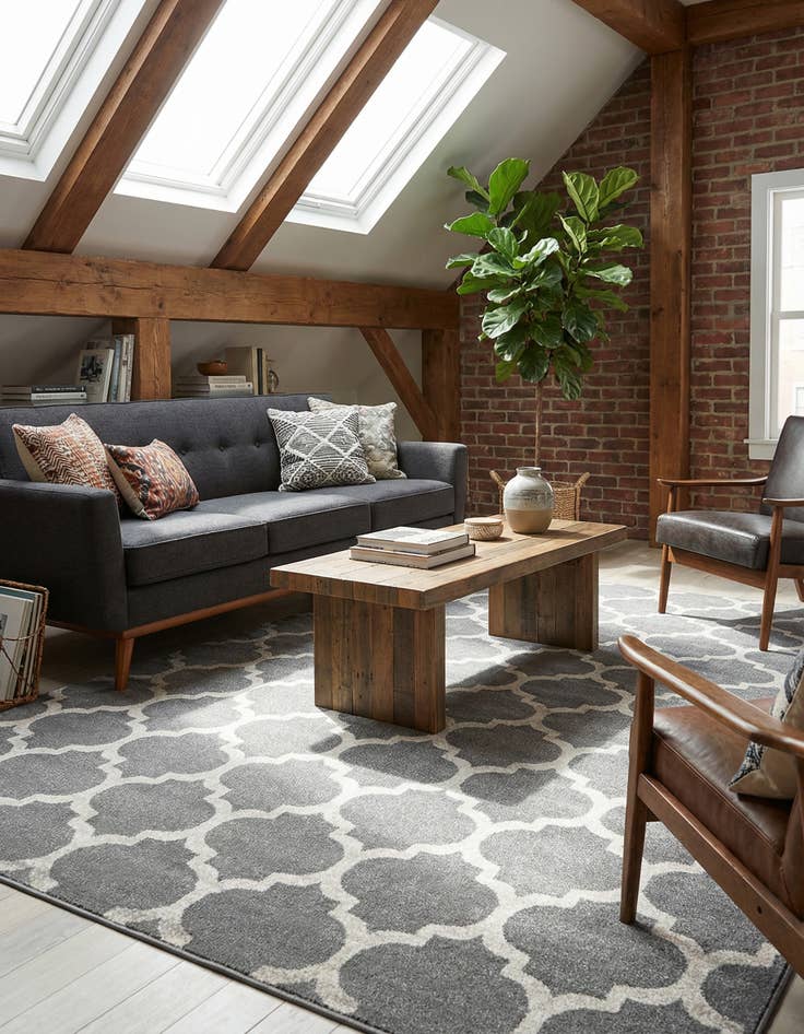 Detail image of  7' 10 x 11' Lattice Rug