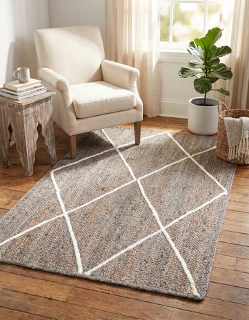 3' 3 x 5' 1 Handmade Braided Jute Rug